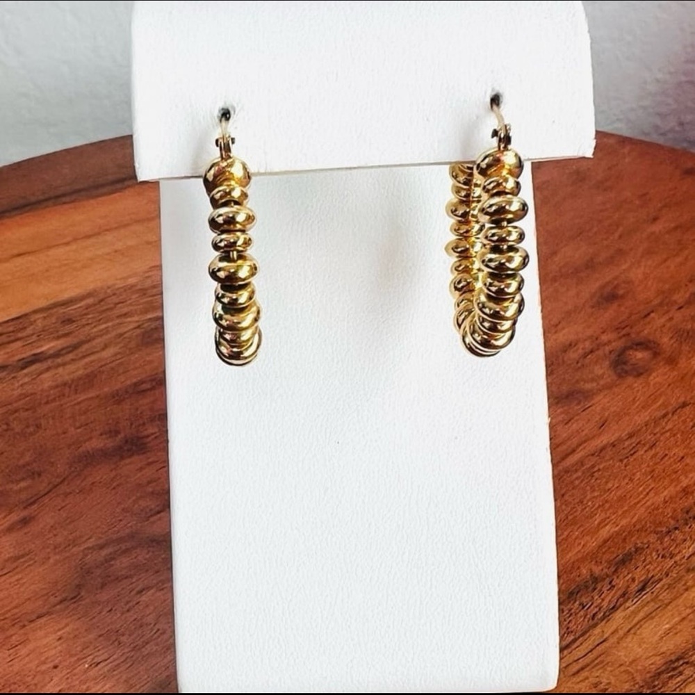 NWOT RARE Vintage 1990’s Monet Gold Vermeil 1” Hoop Earrings